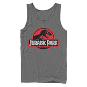 Men's Jurassic Park Circle Logo  Adult Tank Top