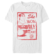 Men's Mulan Valentine Won My Heart  Adult T-Shirt