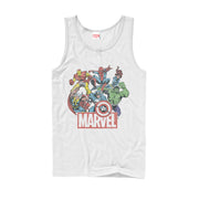 Men's Marvel Classic Hero Collage  Adult Tank Top