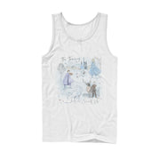 Men's Frozen 2 Journey Watercolor  Adult Tank Top