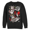 Men's Lost Gods Ugly Christmas Cat Sleigh  Adult Sweatshirt