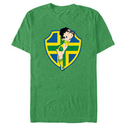 Men's Betty Boop Brazil Soccer Badge  Adult T-Shirt