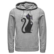 Men's Lost Gods Halloween Full Moon Black Cat Heart  Adult Pull Over Hoodie