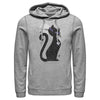 Men's Lost Gods Halloween Full Moon Black Cat Heart  Adult Pull Over Hoodie