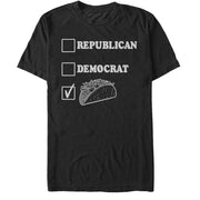 Men's Lost Gods Election Ballot Vote Tacos  Adult T-Shirt