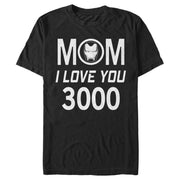 Men's Marvel Mom I Love You 300 Iron Man Badge  Adult T-Shirt