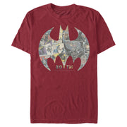 Men's Batman Shield Logo Comic 80th Anniversary  Adult T-Shirt