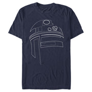 Men's Star Wars R2-D2 Outline  Adult T-Shirt