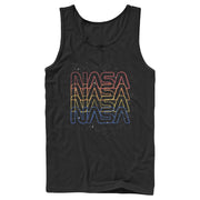 Men's NASA Rainbow Repeat Logo  Adult Tank Top