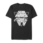 Men's Star Wars The Last Jedi Millennium Falcon Triangle  Adult T-Shirt