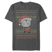 Men's Batman Ugly Christmas Chibi Joker  Adult T-Shirt