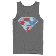 Men's Superman Logo Geometric  Adult Tank Top