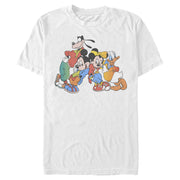 Men's Mickey & Friends Colorful Group Shot Distressed  Adult T-Shirt