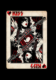 Men's KISS Paul Stanley Playing Card  Adult T-Shirt