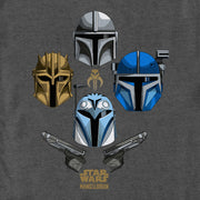 Men's Star Wars: The Mandalorian Team Helmets  Adult T-Shirt