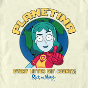 Men's Rick and Morty Planetina Every Litter Bit Counts  Adult T-Shirt