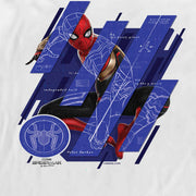 Men's Marvel Spider-Man: No Way Home Suit Blueprint Panels  Adult Long Sleeve Shirt