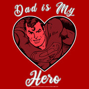 Men's Superman Valentine's Day Dad is My Hero  Adult T-Shirt