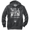 Women's CHIN UP Will Run for Cupcakes  Adult Pull Over Hoodie