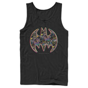 Men's Batman Shield Logo Comic Panel  Adult Tank Top