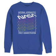 Men's NASA Logo Starry Repeat  Adult Sweatshirt