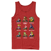 Men's Nintendo Mario Kart Cast  Adult Tank Top