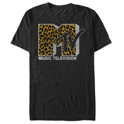 Men's MTV Cheetah Print Logo  Adult T-Shirt