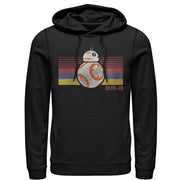 Men's Star Wars The Force Awakens BB-8 Retro Stripes  Adult Pull Over Hoodie