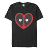 Men's Marvel Valentine's Day Deadpool Heart Mask  Adult T-Shirt