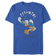 Men's Mickey & Friends Donald Duck Angry Jump  Adult T-Shirt