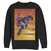 Men's Superman Wonder Woman Kiss  Adult Sweatshirt