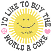 Men's Coca Cola Unity Sunshine Logo  Adult T-Shirt