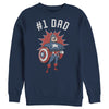 Men's Marvel #1 Dad Cartoon Captain America  Adult Sweatshirt