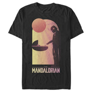 Men's Star Wars: The Mandalorian The Child and Bounty Hunter Connection Made  Adult T-Shirt