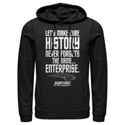 Men's Star Trek: The Next Generation Let's Make Sure History Never Forgets The USS Enterprise  Adult Pull Over Hoodie