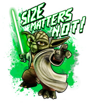 Men's Star Wars: The Clone Wars Clone Wars Yoda Size Matters Not  Adult Baseball Tee