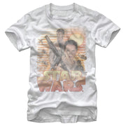 Men's Star Wars The Force Awakens Classic Rey and Finn  Adult T-Shirt