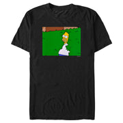 Men's The Simpsons Homer Disappearing into the Bush, Nothing to See here  Adult T-Shirt