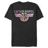 Men's Marvel Captain Marvel Logo Banner Tie Dye Colors  Adult T-Shirt