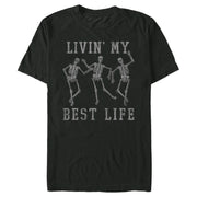 Men's Lost Gods Halloween Livin' My Best Life  Adult T-Shirt