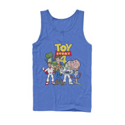 Men's Toy Story Character Logo Party  Adult Tank Top