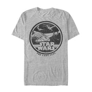 Men's Star Wars The Last Jedi Millennium Falcon Battle  Adult T-Shirt