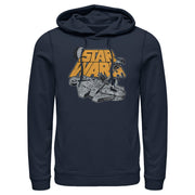 Men's Star Wars Millennium Falcon Heated Chase  Adult Pull Over Hoodie