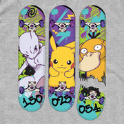 Men's Pokemon Mewtwo, Pikachu, and Psyduck Skateboard Decks  Adult Tank Top