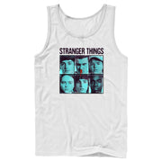 Men's Stranger Things Gang Bleeding Nose Stacked  Adult Tank Top