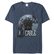 Men's Marvel Cable Battle  Adult T-Shirt