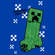 Men's Minecraft SSSSeasons Greetings Creeper  Adult T-Shirt