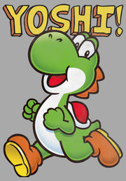 Men's Nintendo Running Yoshi  Adult T-Shirt