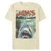 Men's Jaws Distressed Watercolor Poster  Adult T-Shirt