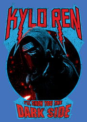 Men's Star Wars The Force Awakens Kylo Ren Show Dark Side  Adult Pull Over Hoodie